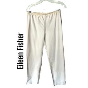 Eileen Fisher cotton stretch ankle pants S